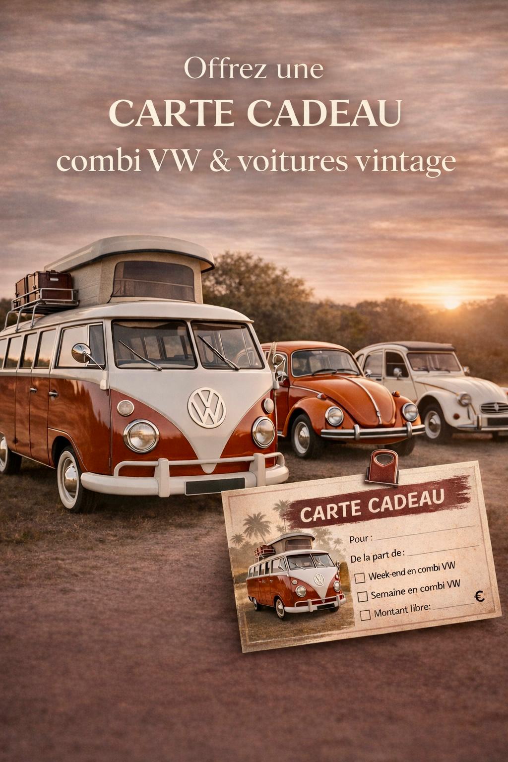 Le coffret Vintage Camper - combi VW cadeau sous le sapin