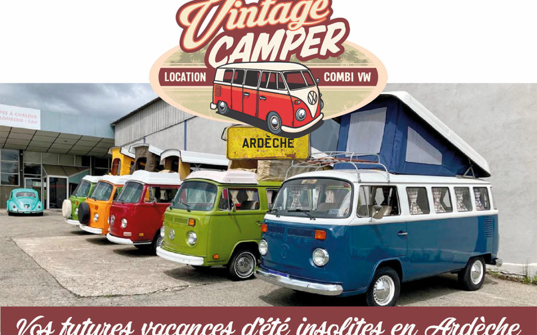 Vos prochaines vacances insolites d’été en Ardèche avec les Vans Volkswagen Vintage Camper