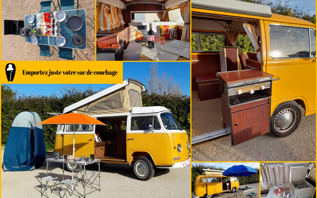 Emportez juste votre sac de couchage : Vintage Camper Camargue