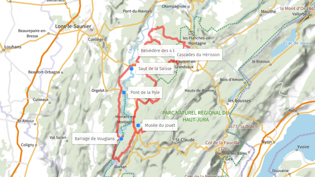 route des lacs